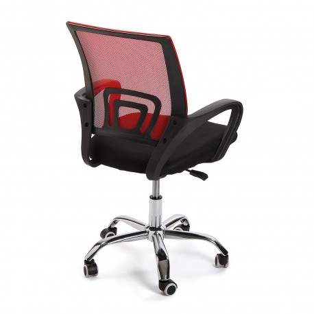 SILLA OFICINA NEGRA/ROJA