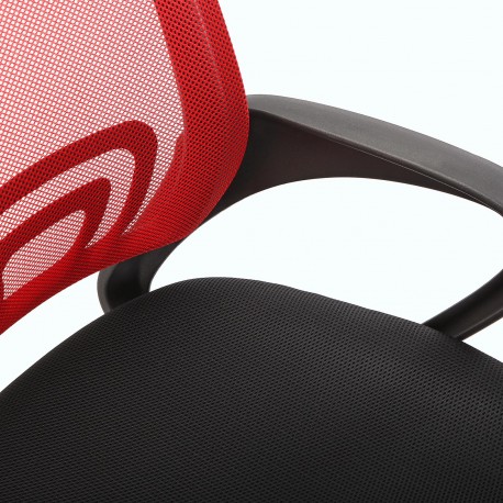 SILLA OFICINA NEGRA/ROJA