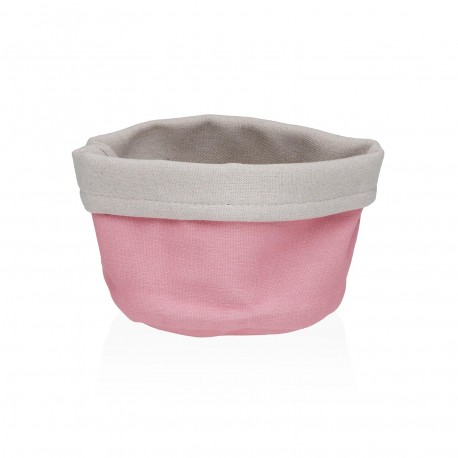 CESTA TEXTIL FLOWERS ROSA