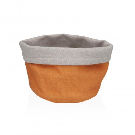 CESTA TEXTIL FLOWERS NARANJA