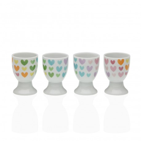 SET 4 SOPORTE HUEVOS COLOUR HEARTS