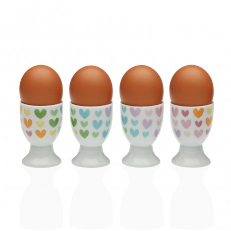 SET 4 SOPORTE HUEVOS COLOUR HEARTS
