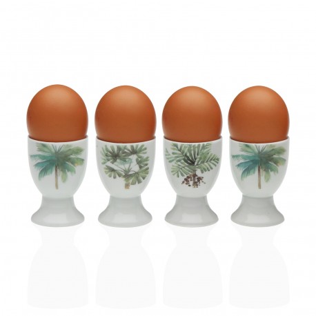 SET 4 SOPORTE HUEVOS HOJAS