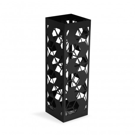 PARAGUERO METALICO NEGRO "GEOMETRICO"