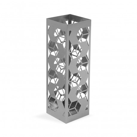 PARAGUERO METALICO PLATEADO "GEOMETRICO"