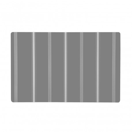 SALVAMANTEL  GRIS RAYAS BLANCAS