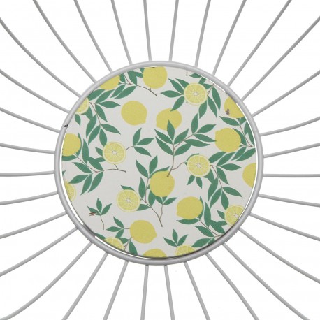 CESTA METALICA BLANCA LEMONS