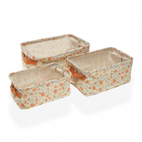 SET 3 CESTAS RECTANGULARES CLIVIA