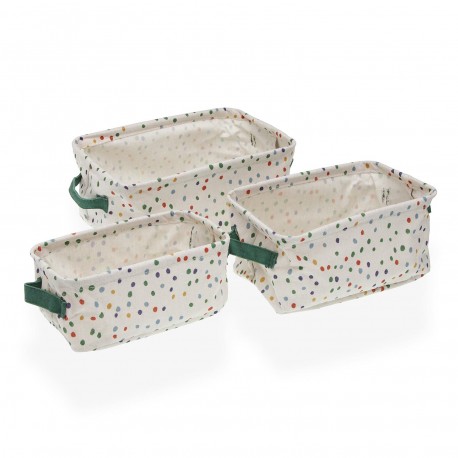 SET 3 CESTAS RECTANGULARES DOTTY