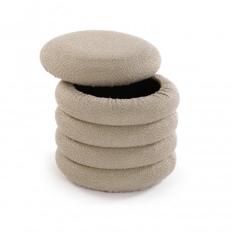 PUFF CON ALMACENAJE BEIGE LIRA