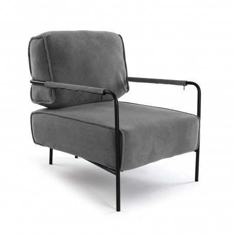 SILLON CON REPOSABRAZOS GRIS MAYLA