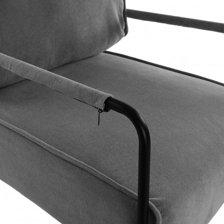 SILLON CON REPOSABRAZOS GRIS MAYLA