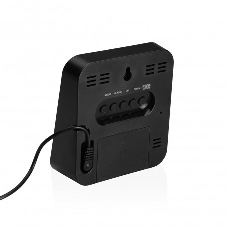 RELOJ DESPERTADOR DIGITAL NEGRO LUZ BLANCA Y NARAN RELOJ DESPERTADOR DIGITAL NEGRO LUZ BLANCA Y NARAN