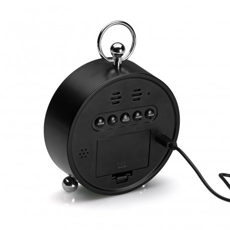 RELOJ DESPERTADOR DIGITAL NEGRO LUZ BLANCA RELOJ DESPERTADOR DIGITAL NEGRO LUZ BLANCA