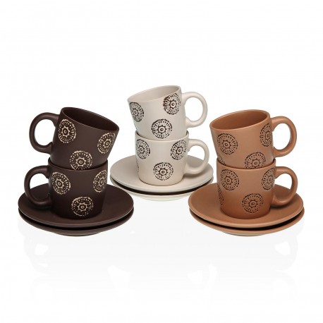 SET 6 TAZAS CAFE CON PLATO HAUWA