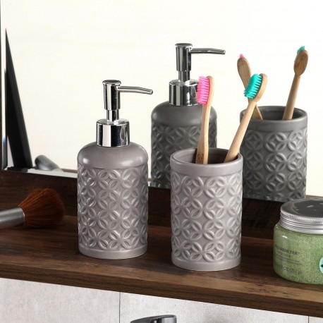 SET BAÑO 2 PCS  GRIS