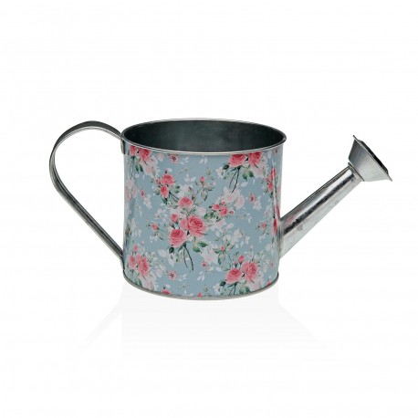 REGADERA 26 CM AZUL CON FLORES
