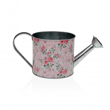 REGADERA 26 CM ROSA CON FLORES