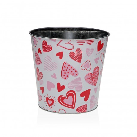 MACETA METALICA CORAZONES XL