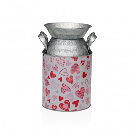 FLORERO METALICO CORAZONES