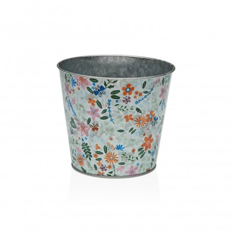 MACETA METALICA S FLOWER ROSE