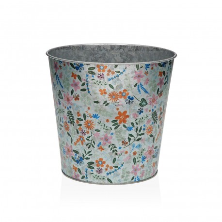 MACETA METALICA FLOWER ROSE  XL