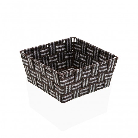 CESTA CUADRADA MARRON OSCURO
