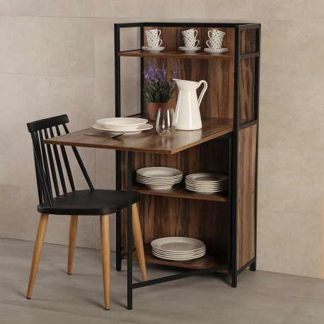 MESA C/ESTANTERIA MARRON BLUMENAU