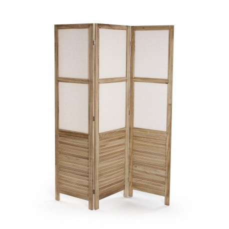 BIOMBO MADERA CON VENTANAS OPACAS