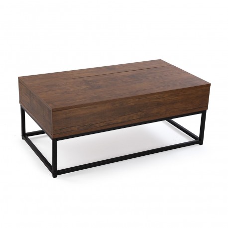 MESA DE CENTRO ELEVABLE OSCURA
