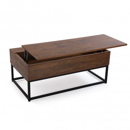 MESA DE CENTRO ELEVABLE OSCURA