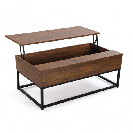 MESA DE CENTRO ELEVABLE OSCURA