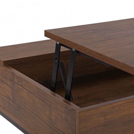 MESA DE CENTRO ELEVABLE OSCURA