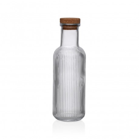 BOTELLA  TRANSPARENTE RAYAS 1000ML
