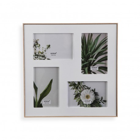 PORTAFOTOS BLANCO CON 4 HUECOS DE 10 X 15