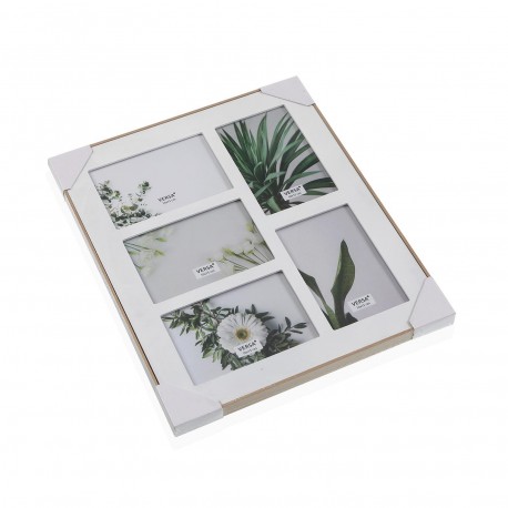 PORTAFOTOS BLANCO CON 5 HUECOS DE 10 X 15