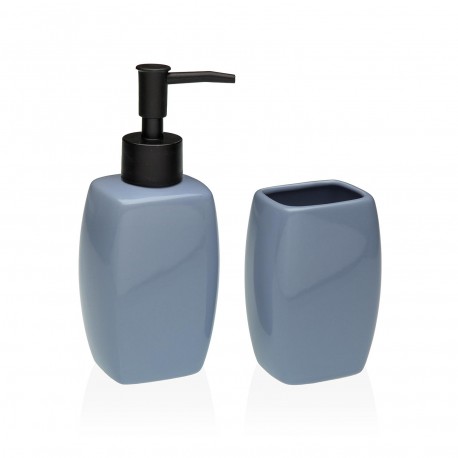SET JABONERA Y PORTACEPILLOS AZUL