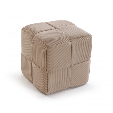 PUF CUADRADO CORDUROY BEIGE