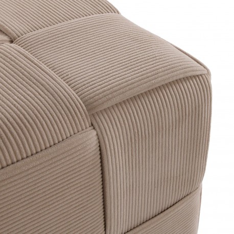 PUF CUADRADO CORDUROY BEIGE