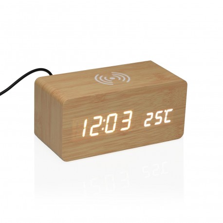 RELOJ RECTANGULAR CON ESTACION DE CARGA