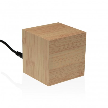 RELOJ CUADRADO MADERA CON LED