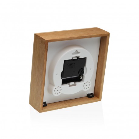 RELOJ DE MESA CUADRADO BLANCO 16CM