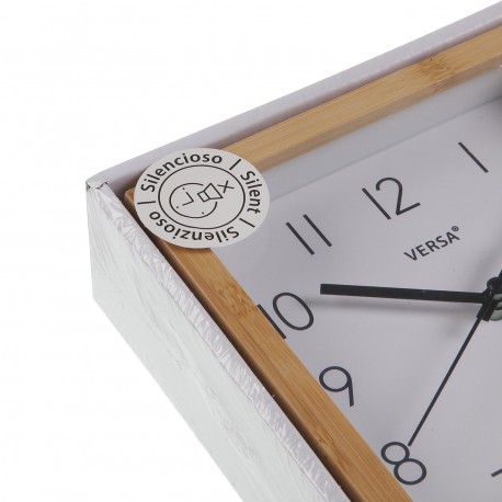 RELOJ DE MESA CUADRADO BLANCO 16CM