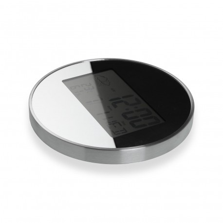 RELOJ DE PARED DIGITAL EFECTO METALICO