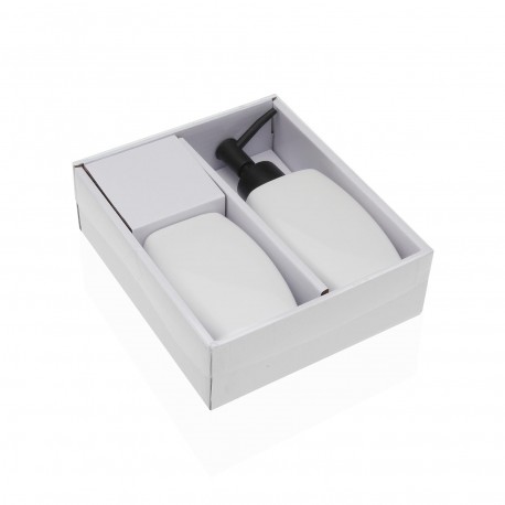 SET JABONERA Y PORTACEPILLOS BLANCO