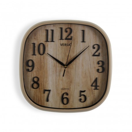 RELOJ DE PARED EFECTO MADERA 30CM