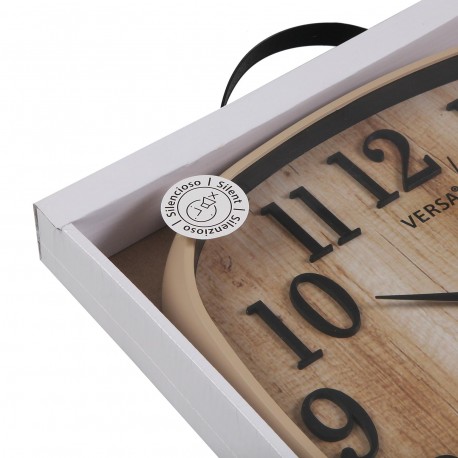 RELOJ DE PARED EFECTO MADERA 30CM