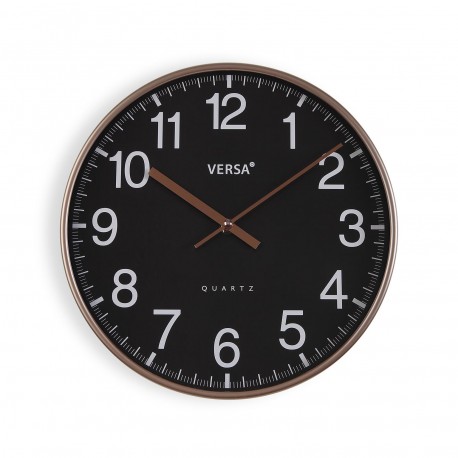 RELOJ DE PARED NEGRO 30x4,3CM