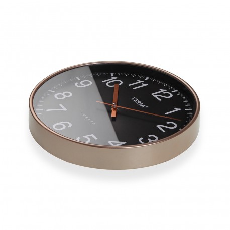 RELOJ DE PARED NEGRO 30x4,3CM