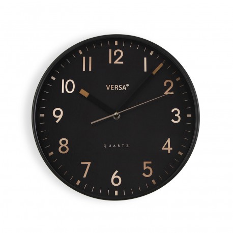 RELOJ DE PARED NEGRO 30x4CM